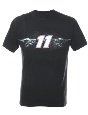 Black #11 NASCAR Printed T-shirt - M