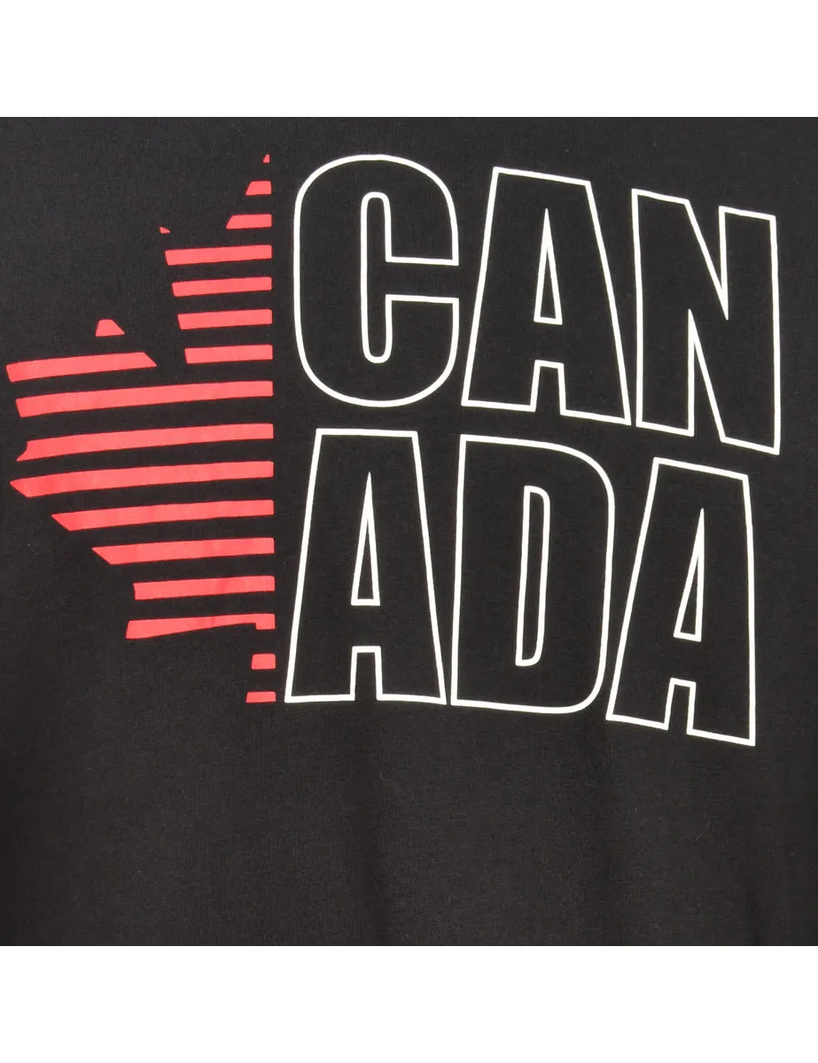 Black Canada Printed T-shirt - M