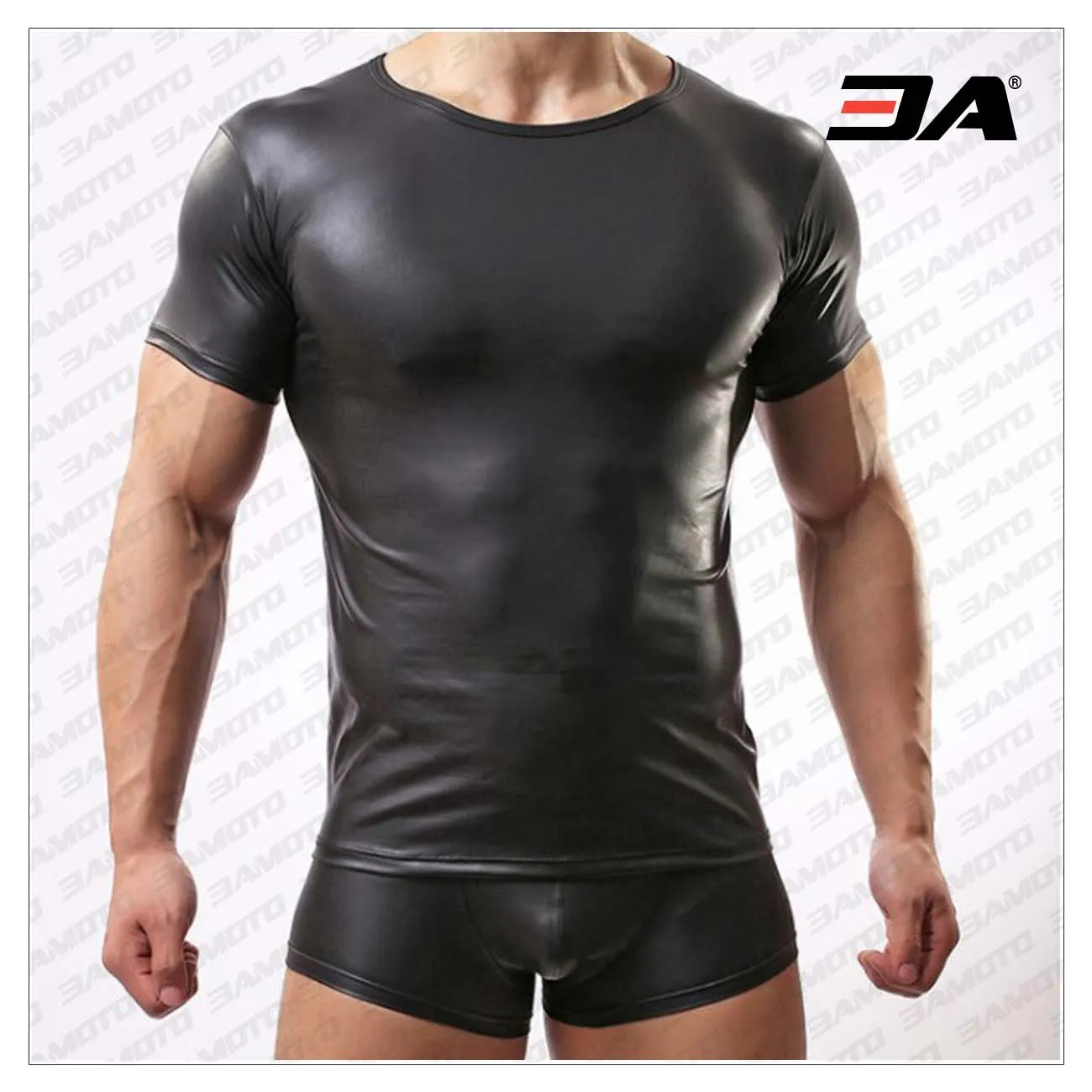 Black Leather T-Shirt