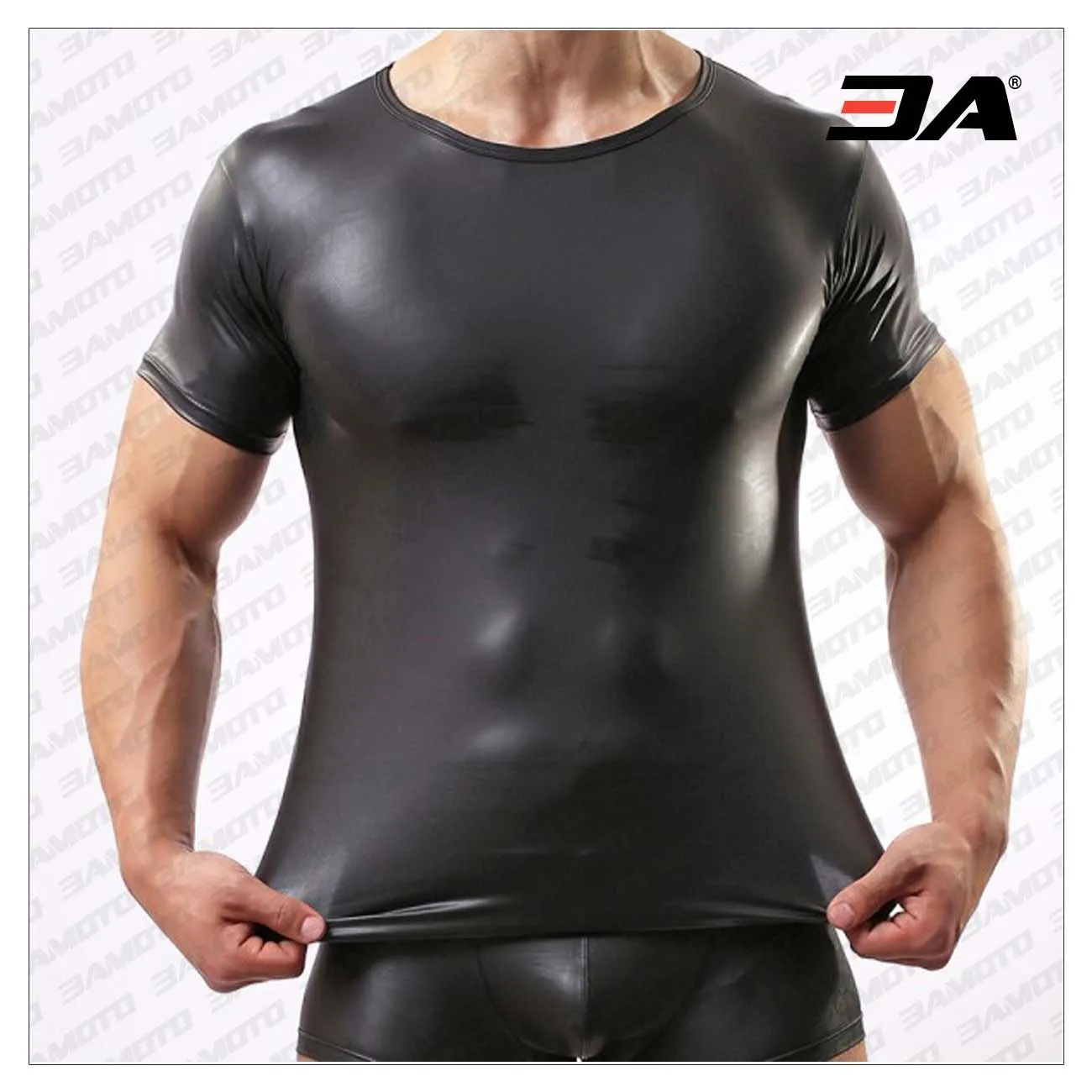 Black Leather T-Shirt