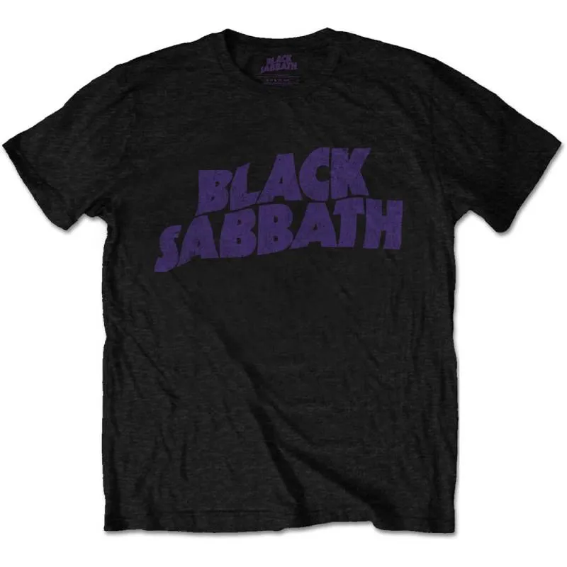 Black Sabbath Adult T-Shirt - Black Sabbath Purple Logo