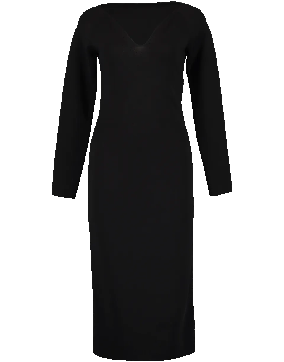 Boatneck Compact Knit Dress