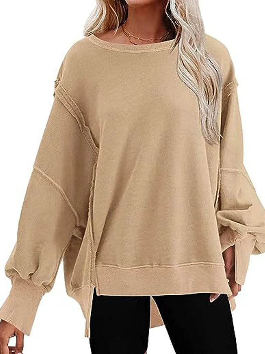 Boho-Chic Crew Neck Sweater