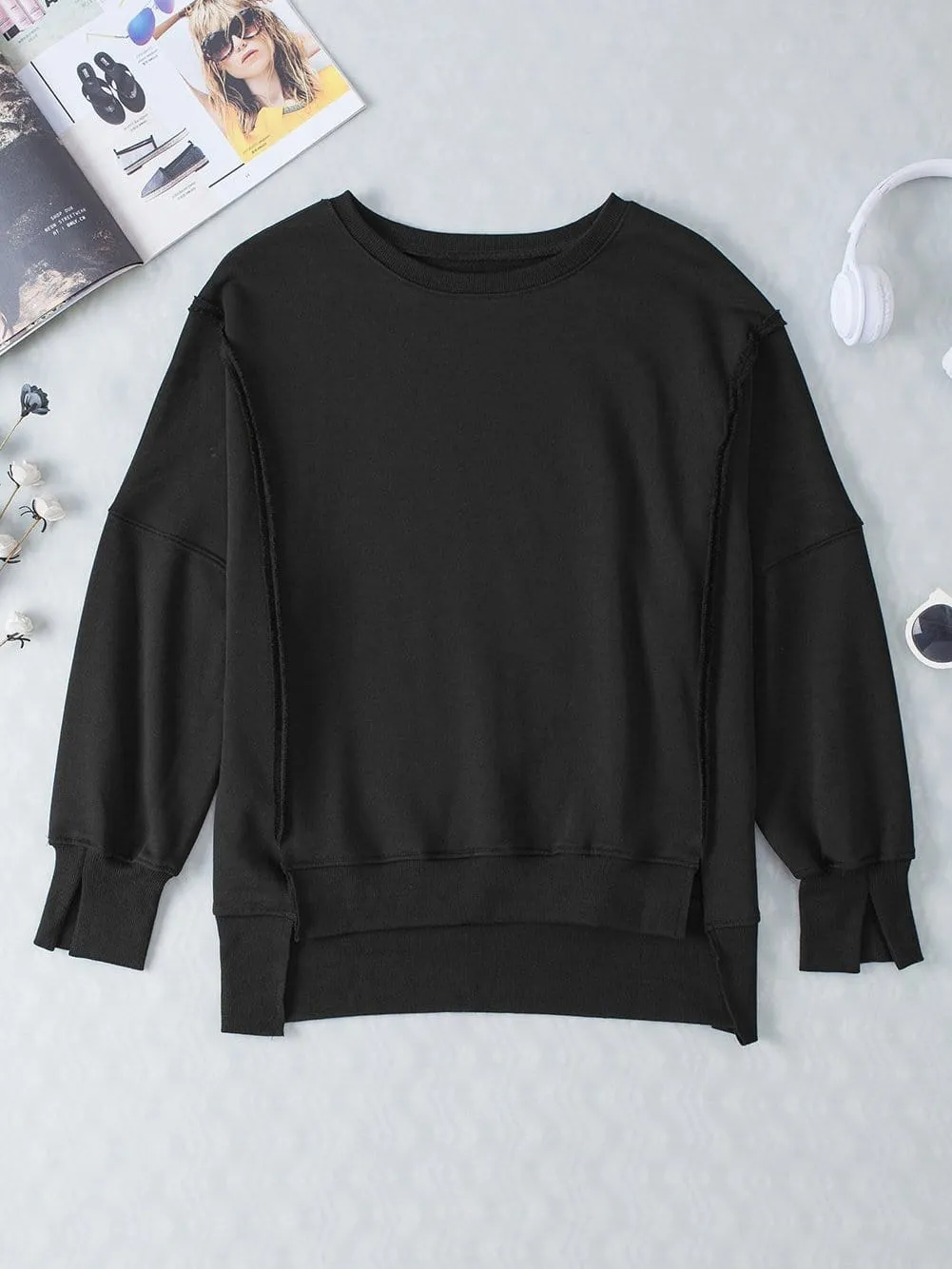 Boho-Chic Crew Neck Sweater