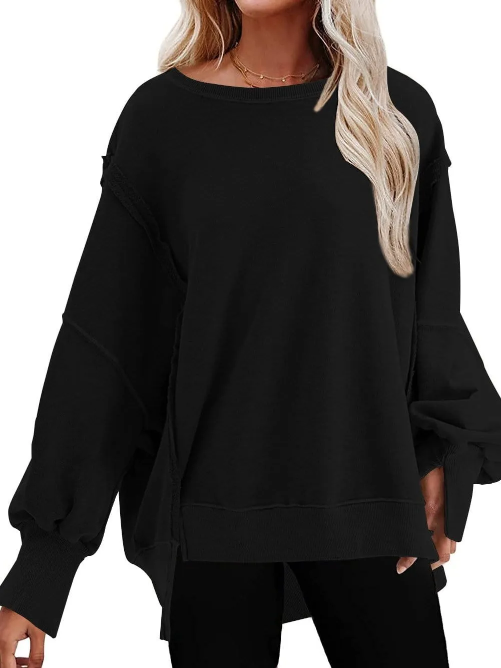 Boho-Chic Crew Neck Sweater