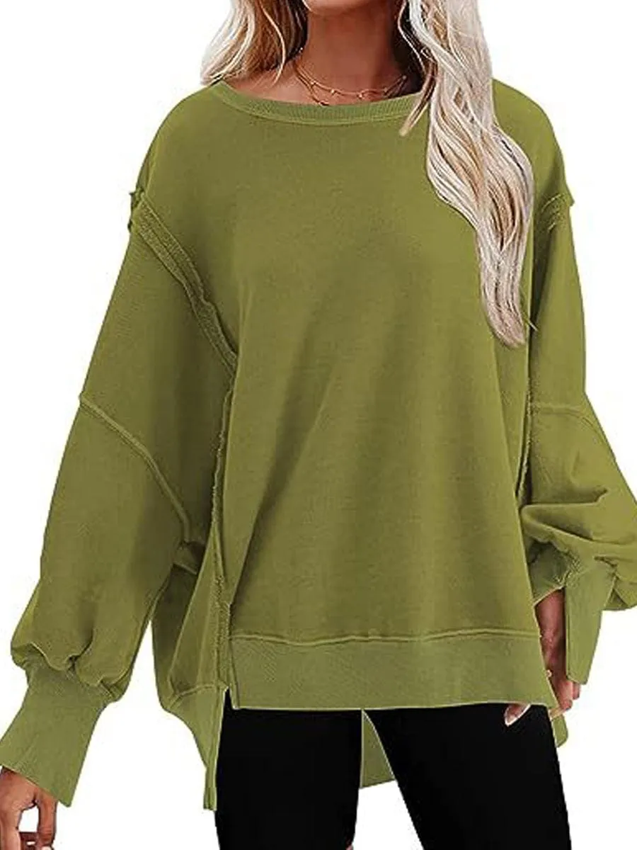 Boho-Chic Crew Neck Sweater