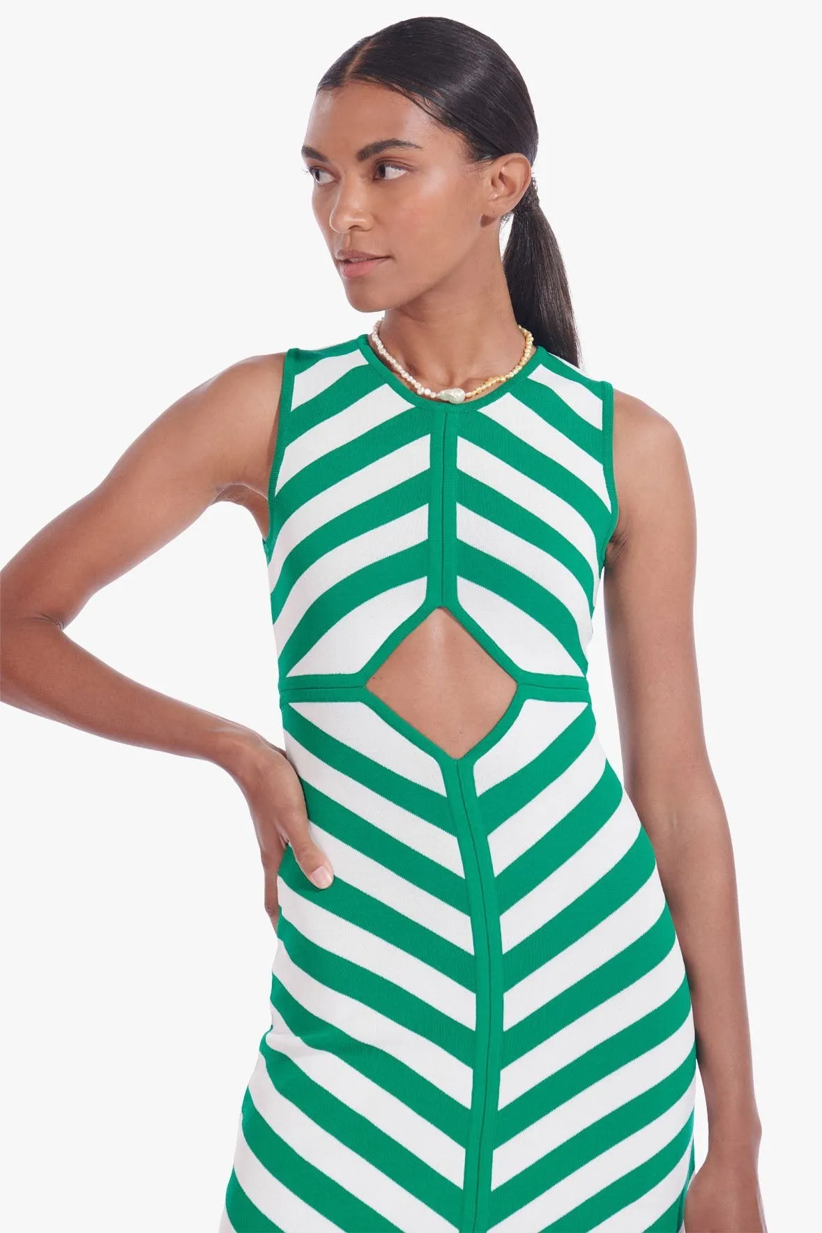 BONDI DRESS | CABANA STRIPE CLOVER