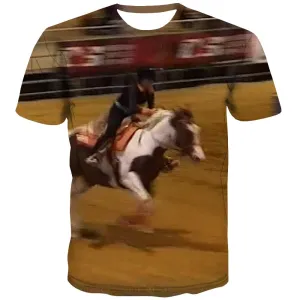 Borse T-shirt Men Competition T shirts Funny Raced Tshirts Novelty Equestrian T-shirts Graphic