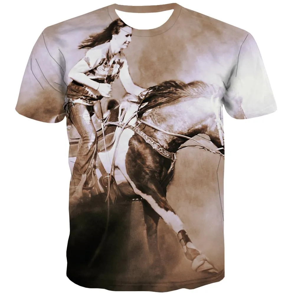 Borse T shirts Men Competition Shirt Print Raced Tshirt Printed Equestrian Tshirts Casual