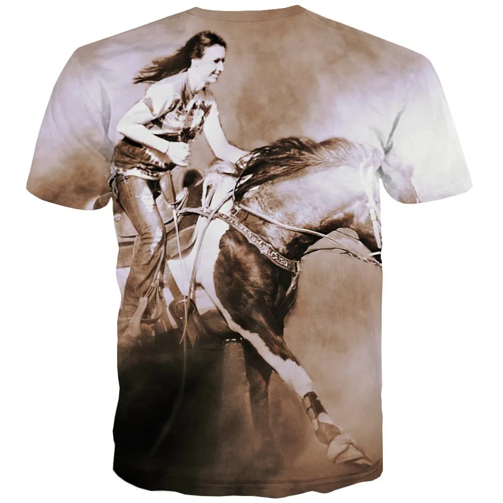 Borse T shirts Men Competition Shirt Print Raced Tshirt Printed Equestrian Tshirts Casual