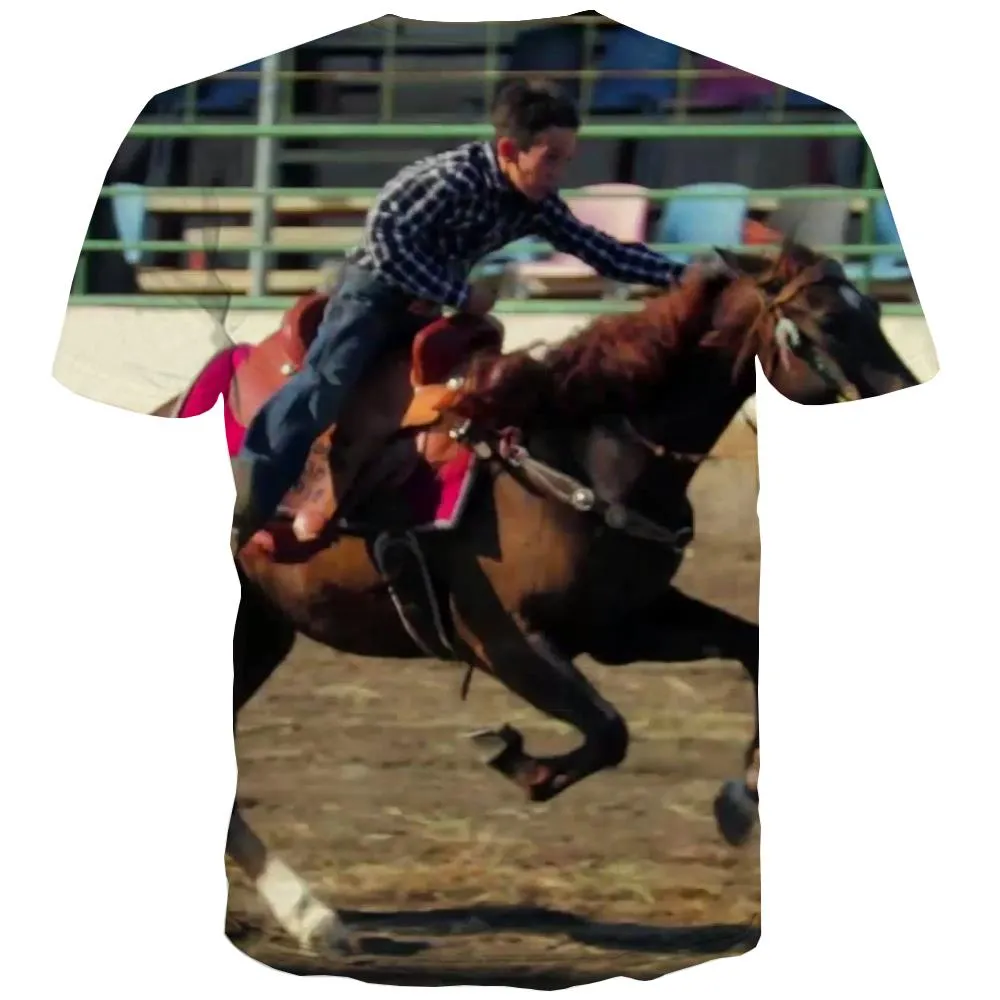 Borse T shirts Men Competition Tshirts Novelty Raced Tshirts Cool Equestrian T shirts Funny