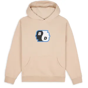 BRAIN DEAD YIN YANG HOODIE // TAUPE