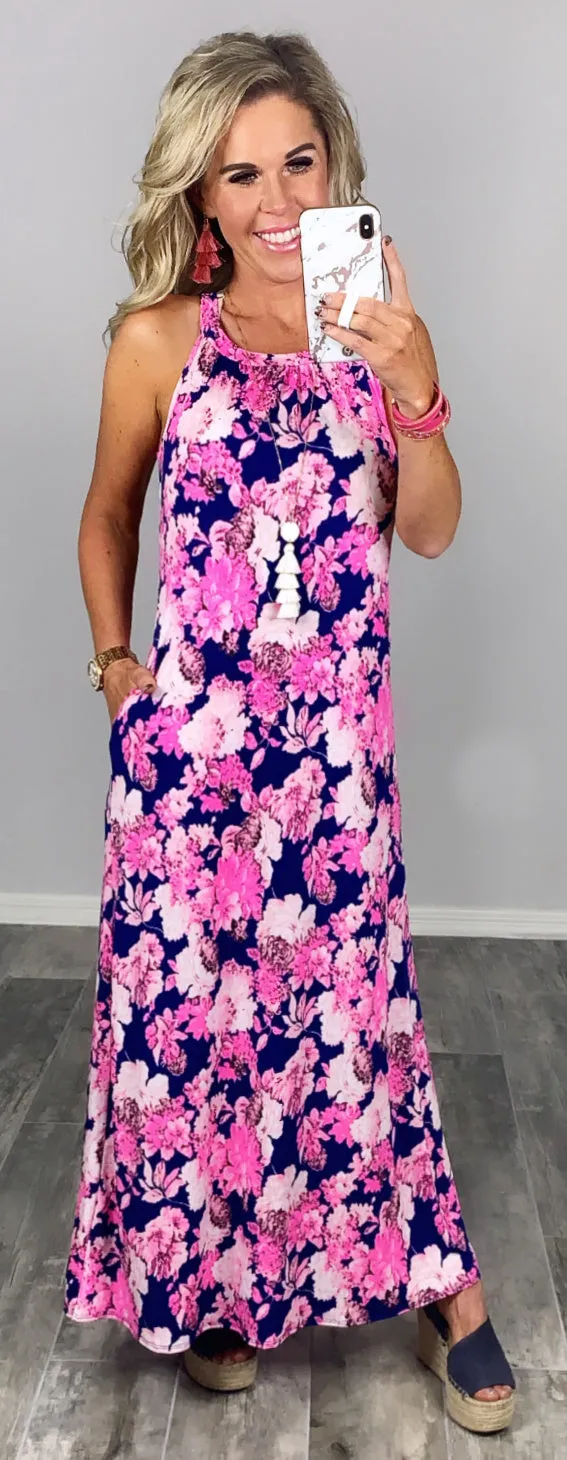 Bright Floral Maxi Dress