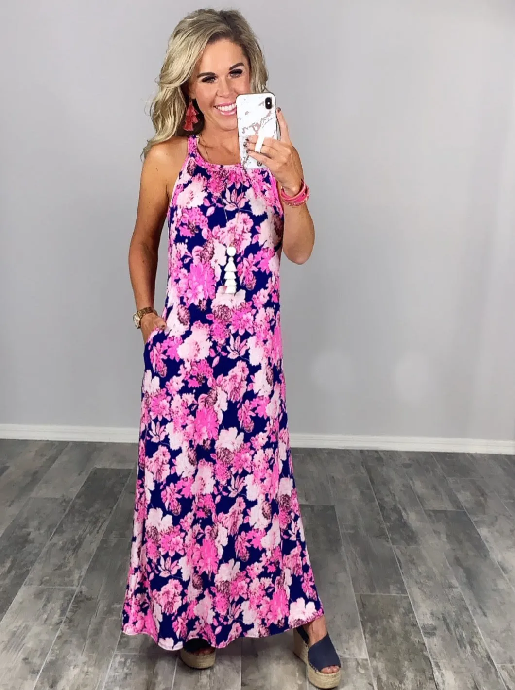 Bright Floral Maxi Dress