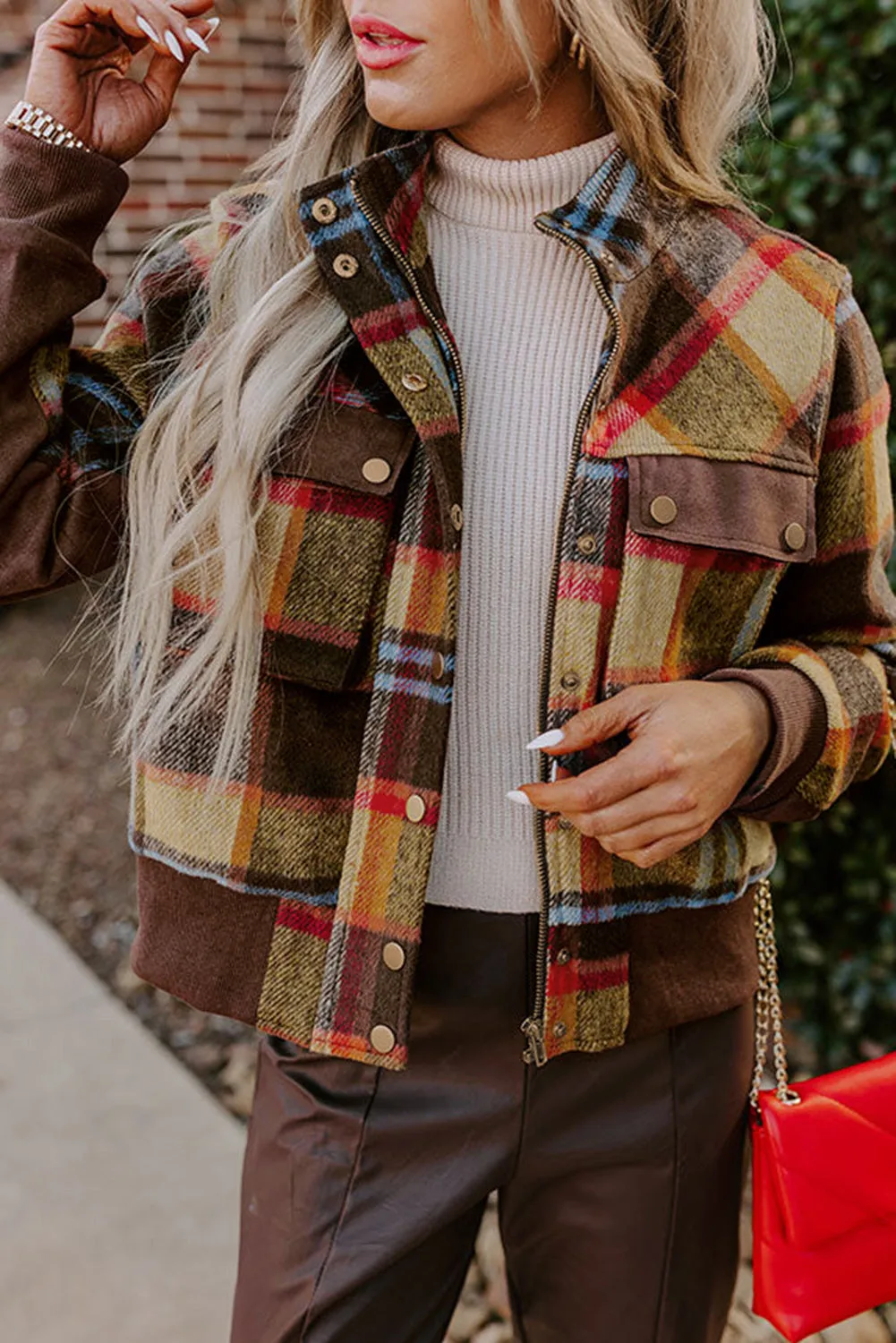 Brown Plaid Jacket