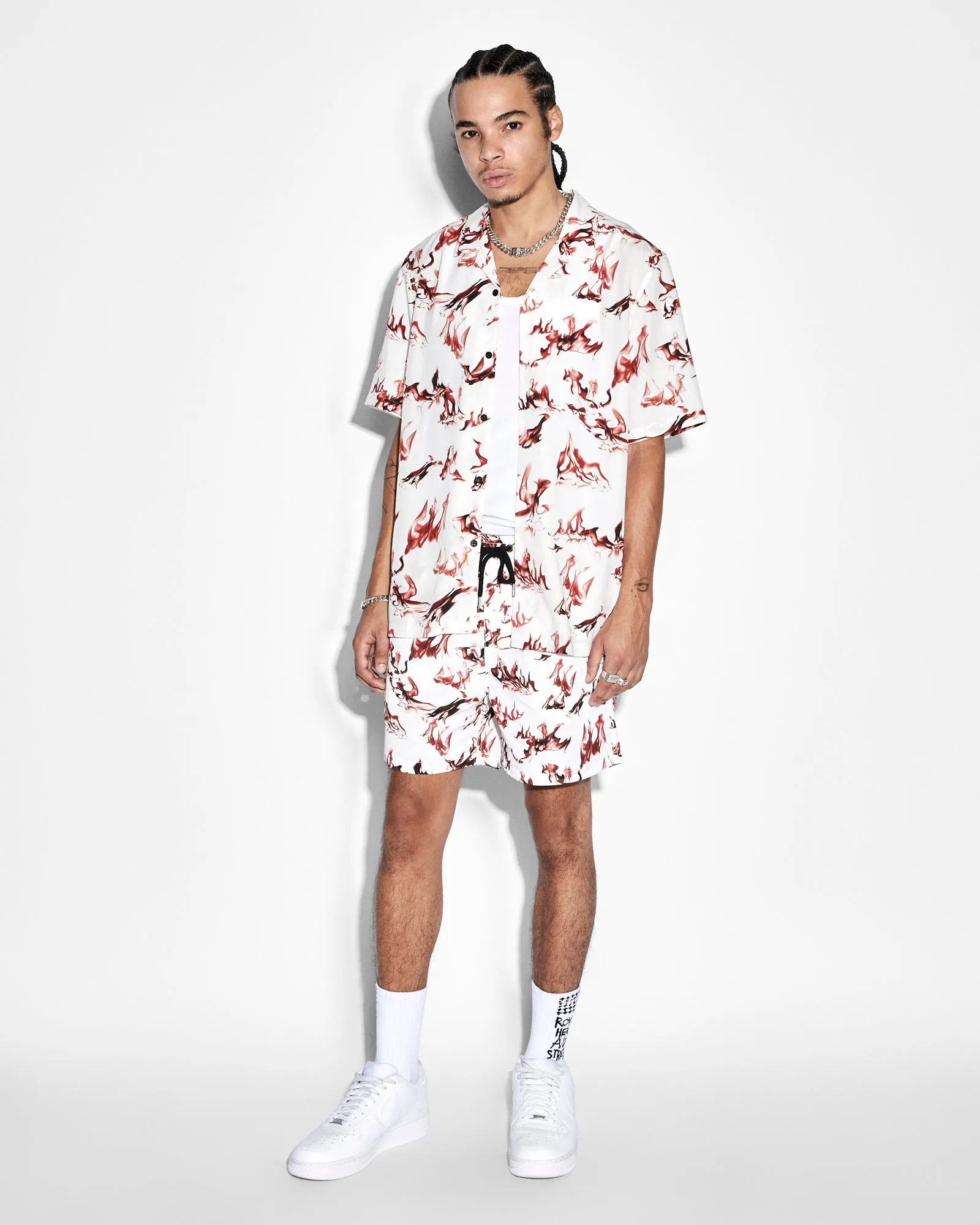 BURNT RESORT SS SHIRT WHITE