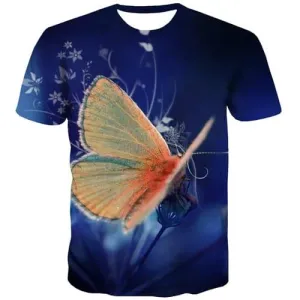 Butterfly T-shirt Men Colorful Tshirts Novelty Hip Hop T-shirts 3d Harajuku Shirt Print Street Tshirt Printed Short Sleeve