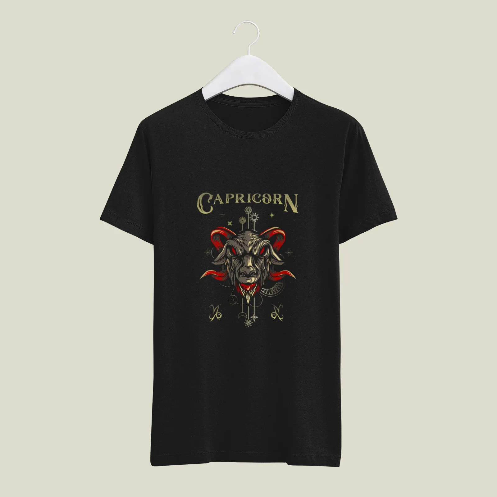 Capricorn Zodiac Sign Printed Unisex Half Sleeve T-Shirt