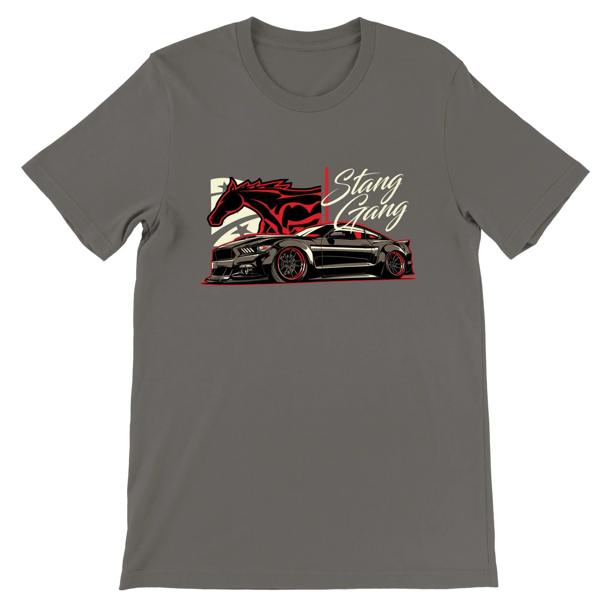 Car T-shirt - Mustang Artwork - Stang Gang - Premium Unisex T-shirt