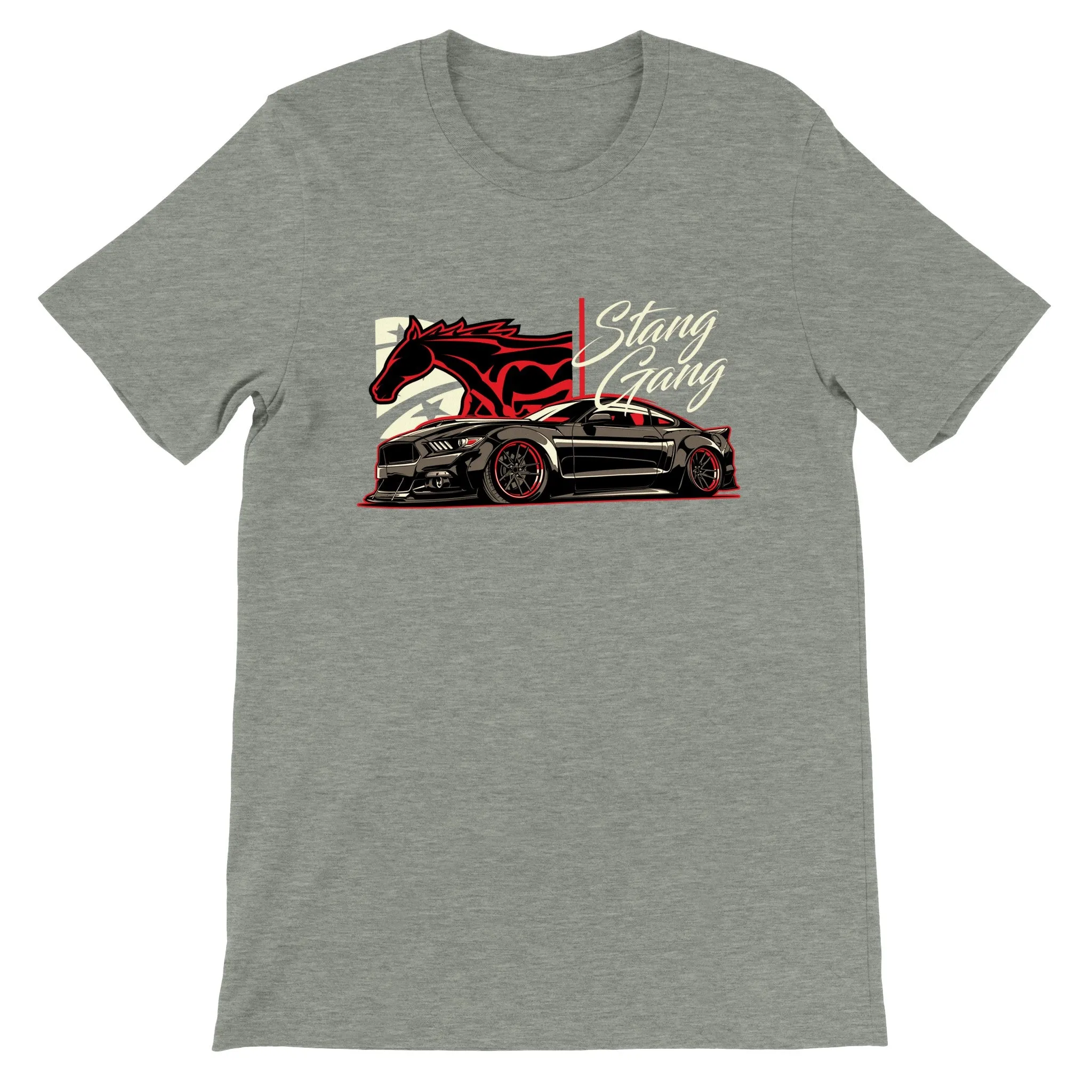 Car T-shirt - Mustang Artwork - Stang Gang - Premium Unisex T-shirt