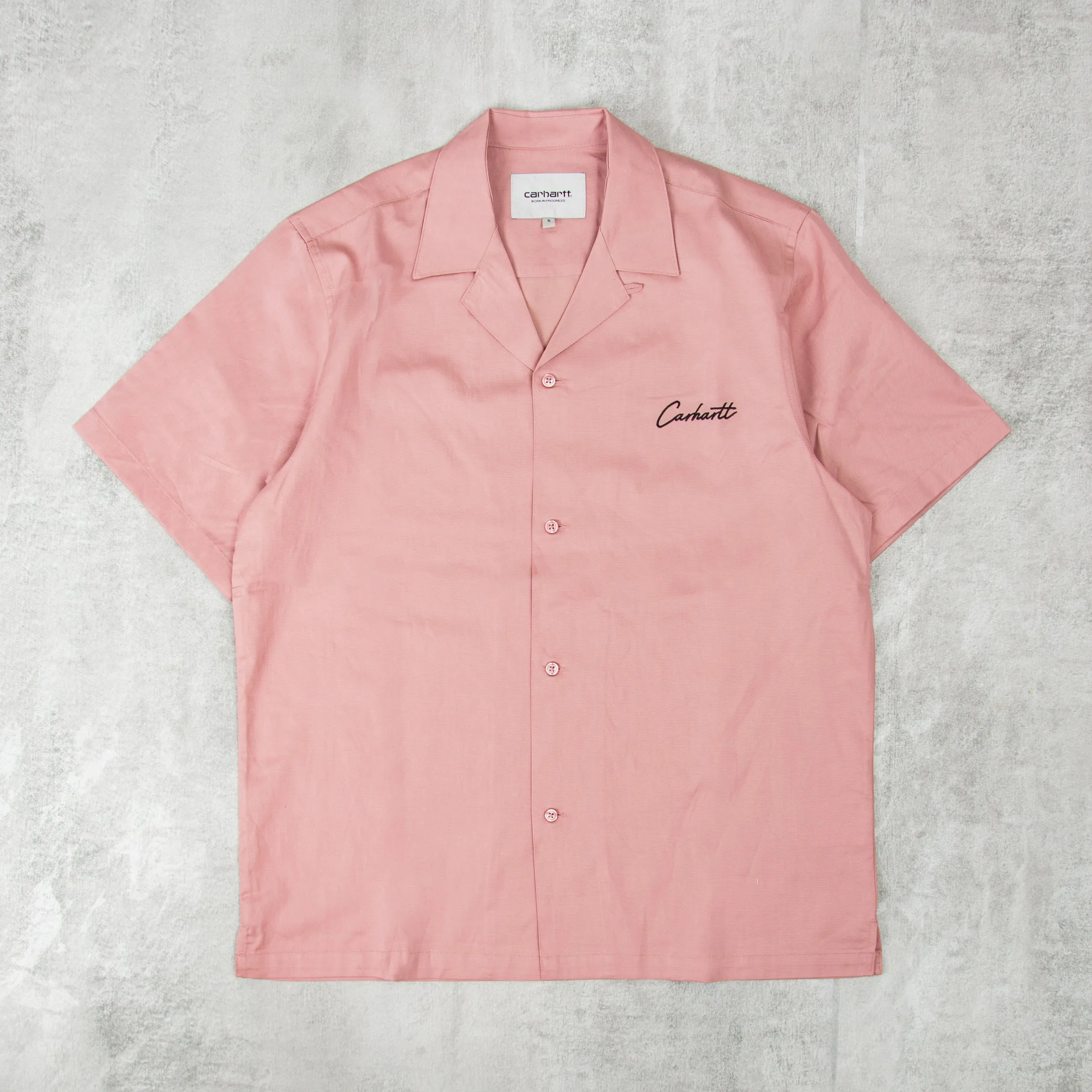 Carhartt WIP Delray S/S Shirt - Glassy Pink / Black