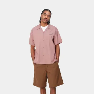 Carhartt WIP S/S Delray Shirt (glassy pink/black)