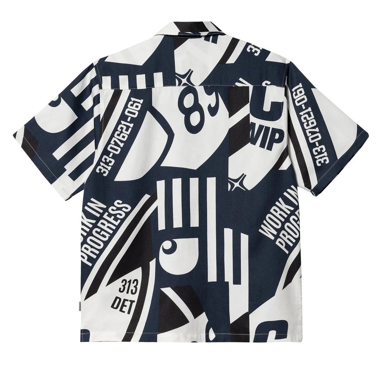 Carhartt WIP S/S Marina Shirt Herren Marina Print Atom Blue