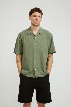 Carsten Cotton Tencel Shirt Mid Khaki