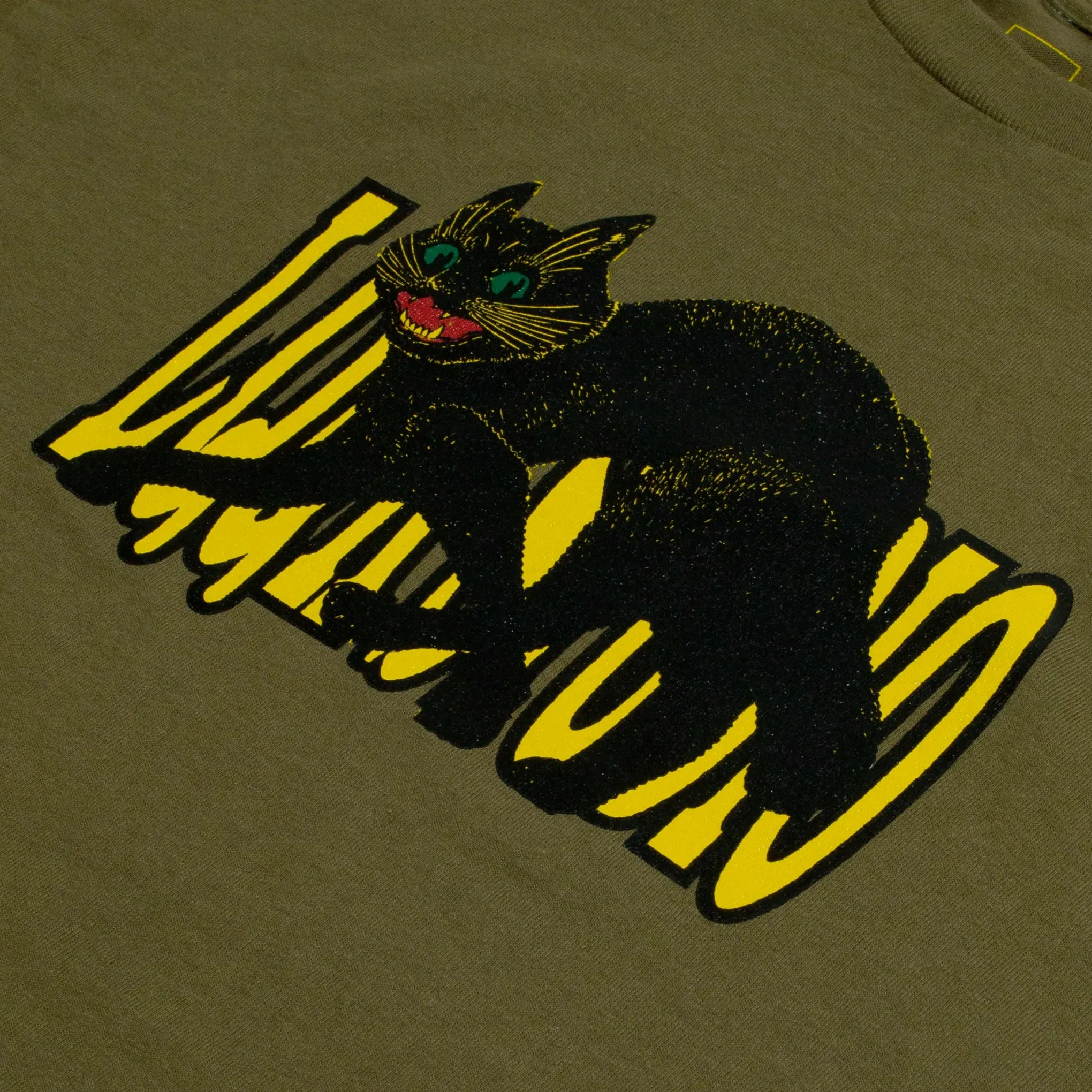 Cat T-shirt - Army Green