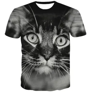 Cat T-shirt Men Cartoon T-shirts 3d Animal Shirt Print Harajuku Tshirt Anime Street Tshirts Novelty Short Sleeve summer