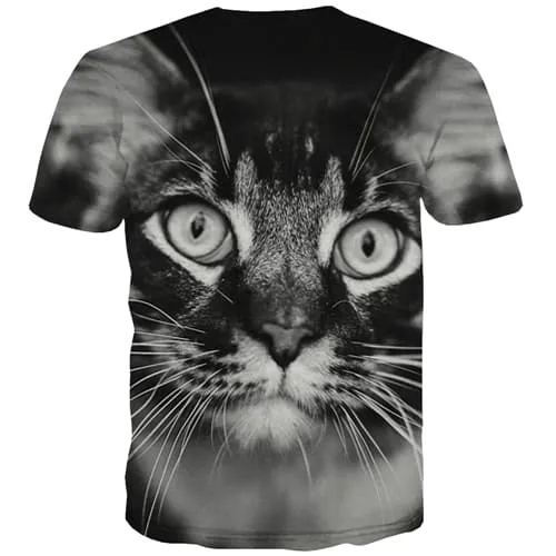 Cat T-shirt Men Cartoon T-shirts 3d Animal Shirt Print Harajuku Tshirt Anime Street Tshirts Novelty Short Sleeve summer