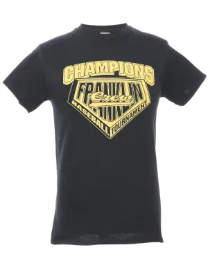 Champions Franklin Baseball Gildan Sports Black T-shirt - S