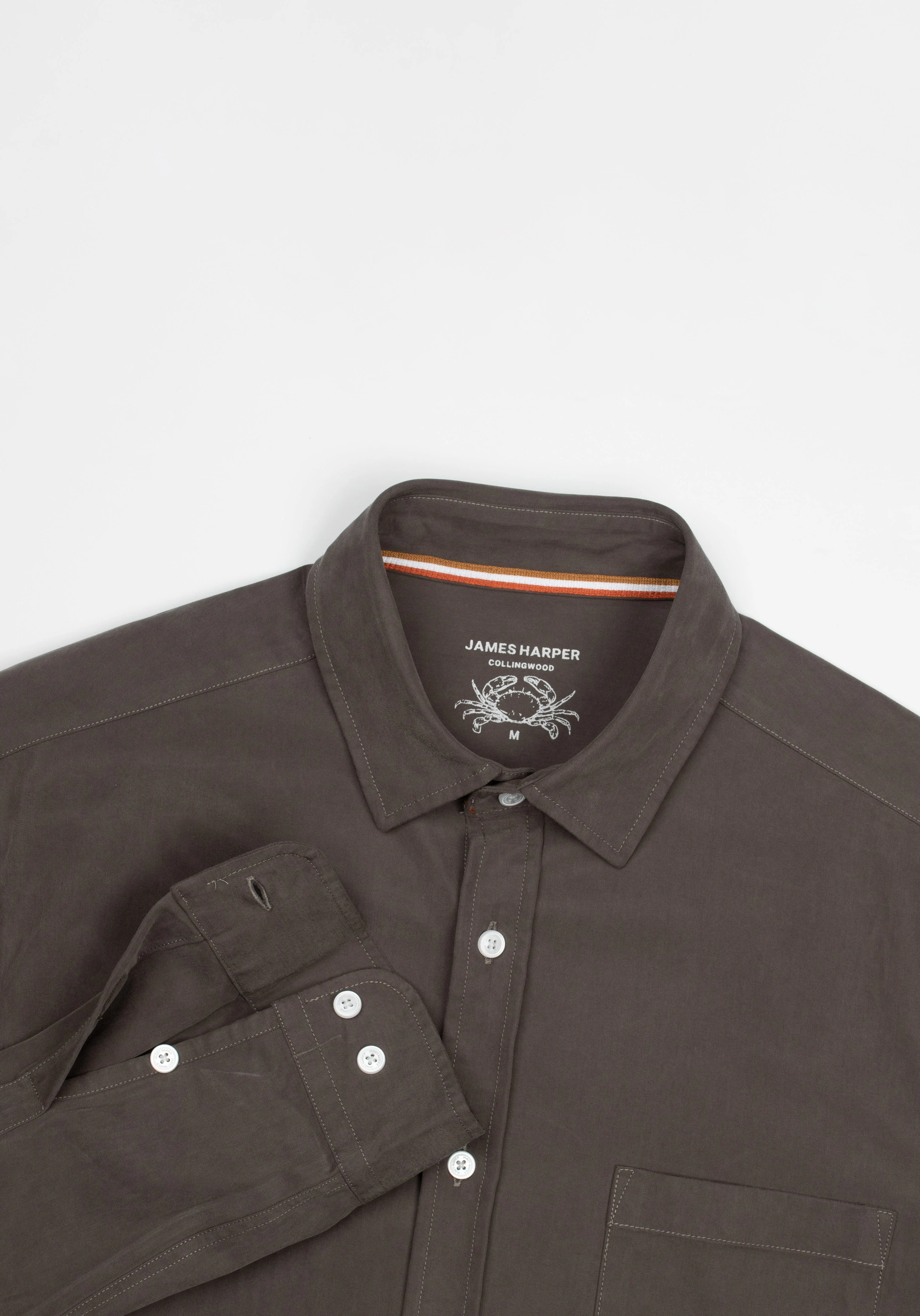 Charcoal Peached Tencel Shirt