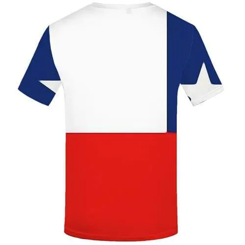 Chilean Flag T-shirt Men Harajuku T-shirts Graphic White Shirt Print Chile Tshirt Printed Gothic T-shirts 3d Short Sleeve summer