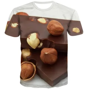 Chocolate T-shirt Men Brown Tshirt Printed Delicious T-shirts Graphic Bitter Tshirts Novelty