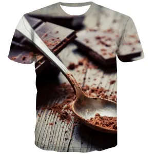 Chocolate T-shirt Men Brown Tshirts Casual Delicious Tshirts Novelty Bitter T shirts Funny