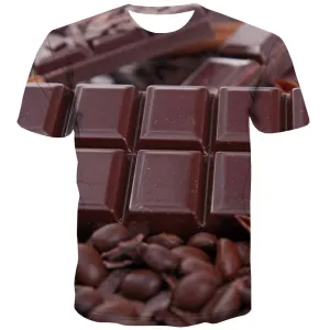 Chocolate T shirts Men Brown Tshirts Casual Delicious Tshirts Novelty Bitter Shirt Print