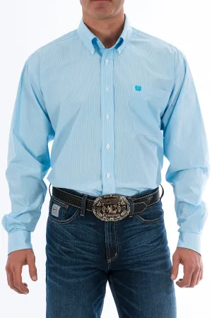 Cinch Light Blue Stripe Classic Fit Men's Shirt