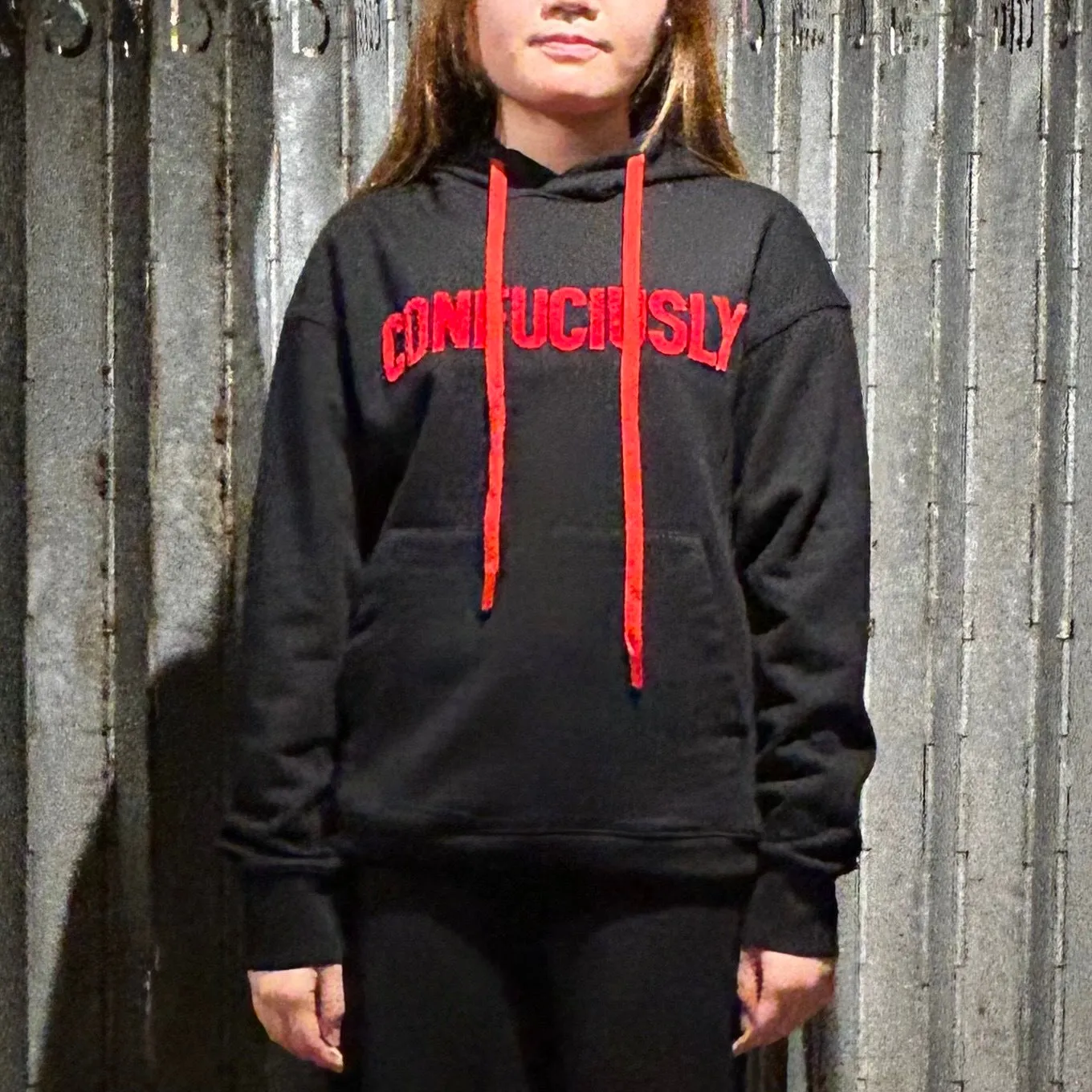 Confuciusly Pullover Hoodie, Black