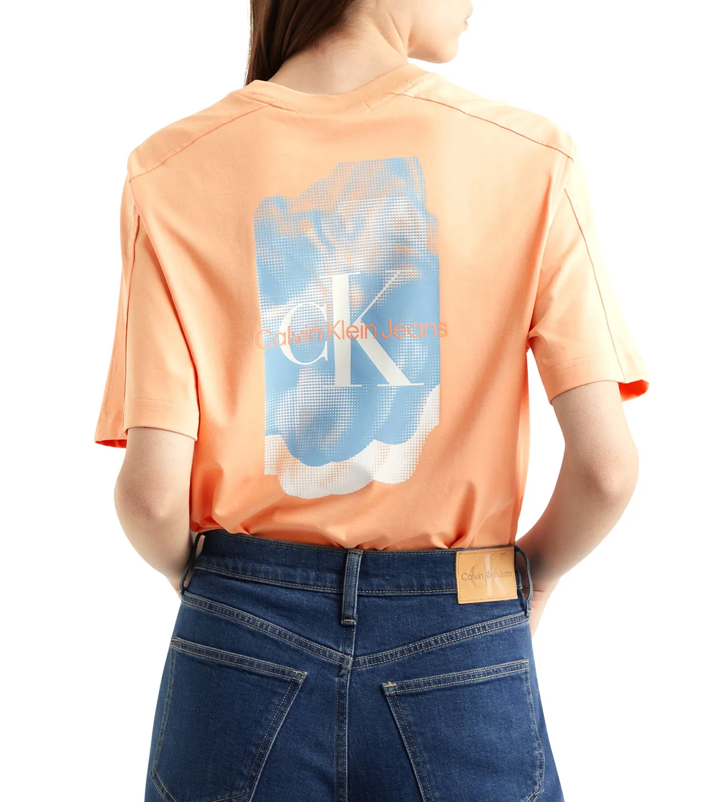 Cooling Boyfriend Fit Graphic T-Shirt Peach