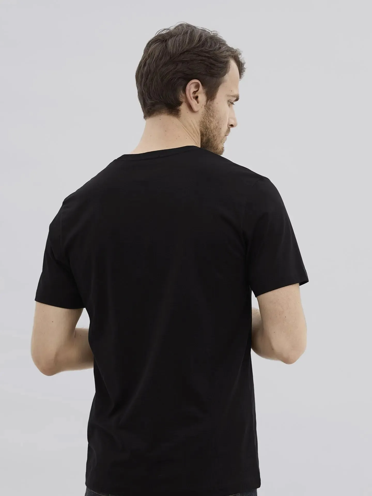 Crew Neck T Shirt- Black