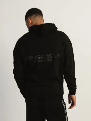 CROOKS & CASTLES DROP RUBBER PATCH PULLOVER HOODIE