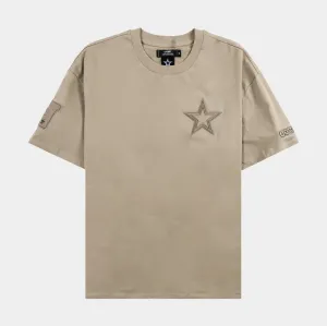 Dallas Cowboys Neutral Mens Short Sleeve Shirt (Beige)