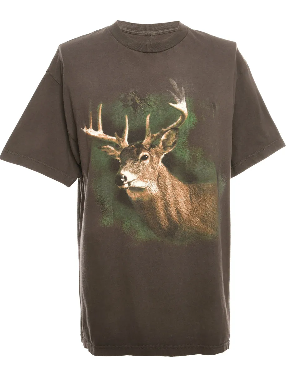 Dark Grey Animal T-shirt - M