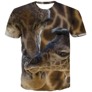 Deer T-shirt Men Animal Tshirt Printed Lovely Tshirts Casual Harajuku T shirts Funny Hip Hop Shirt Print Short Sleeve Hip hop