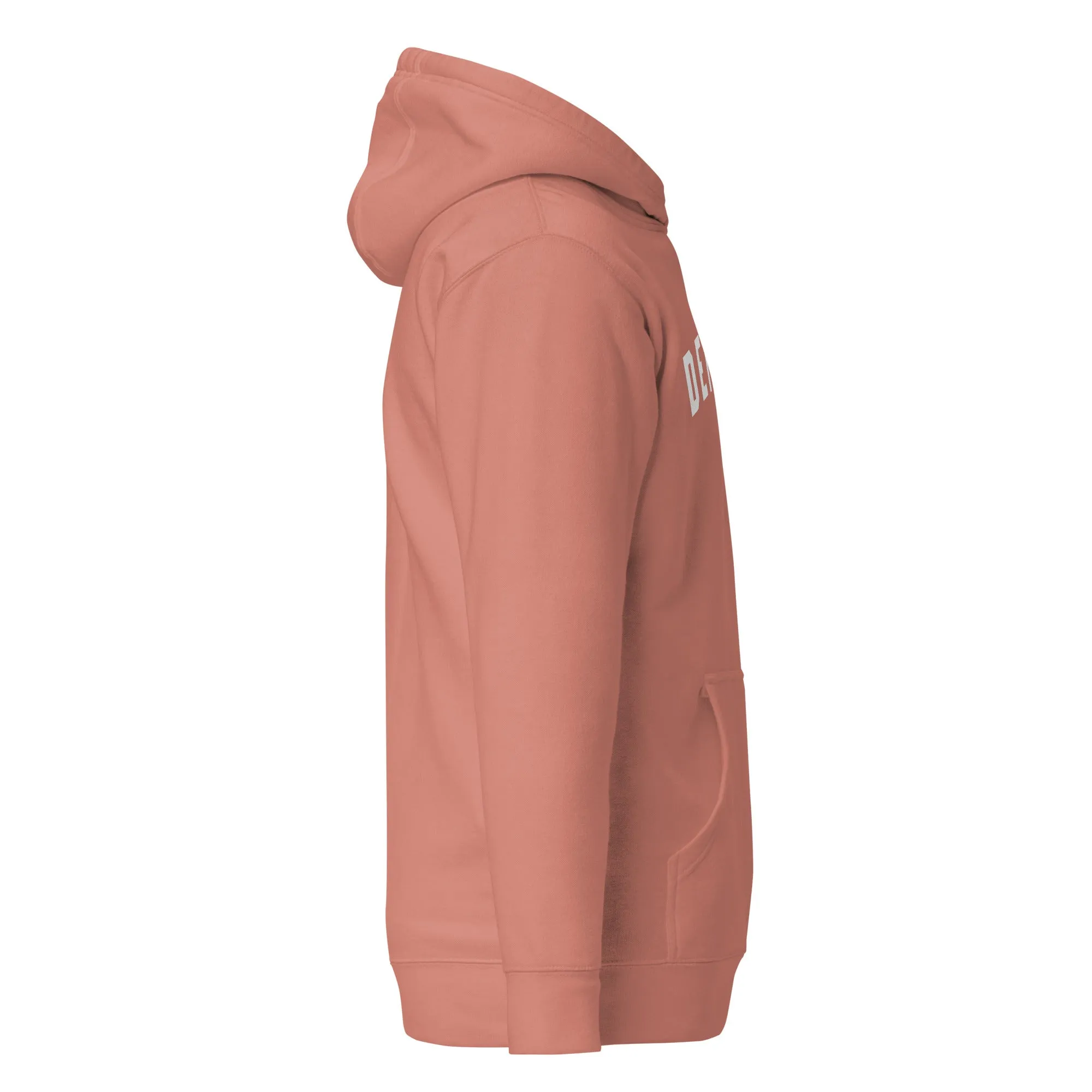 Detroit Classic Premium Pullover Unisex Hoodie - Mauve / White