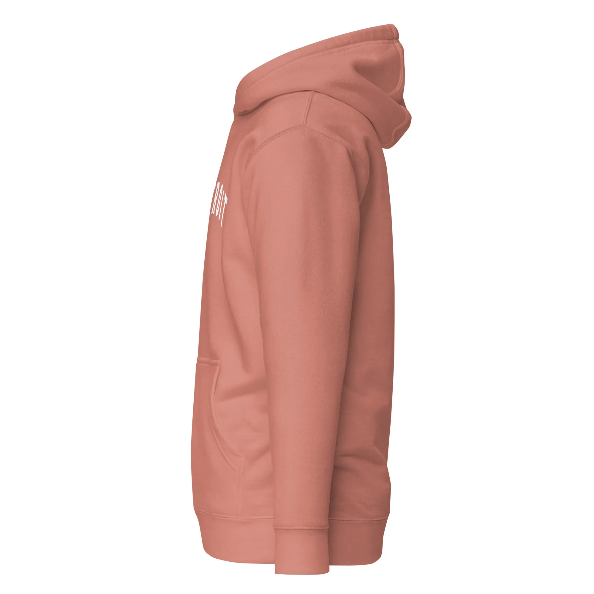 Detroit Classic Premium Pullover Unisex Hoodie - Mauve / White