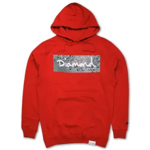 Diamond Supply Co Scatter Box Logo Hoodie Red