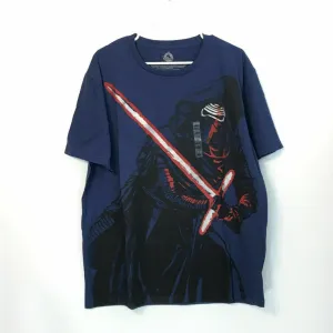 Disney Store Mens Size XL Dark Blue T-Shirt Darth Maul Graphic Cotton S/s NWT