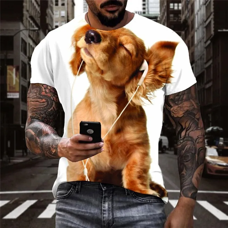 dog shirt Cool Puppy Cute animal Cool big Smart dogs men outfits